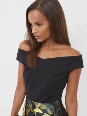 Ted Baker TEIMAH Bardot top in black